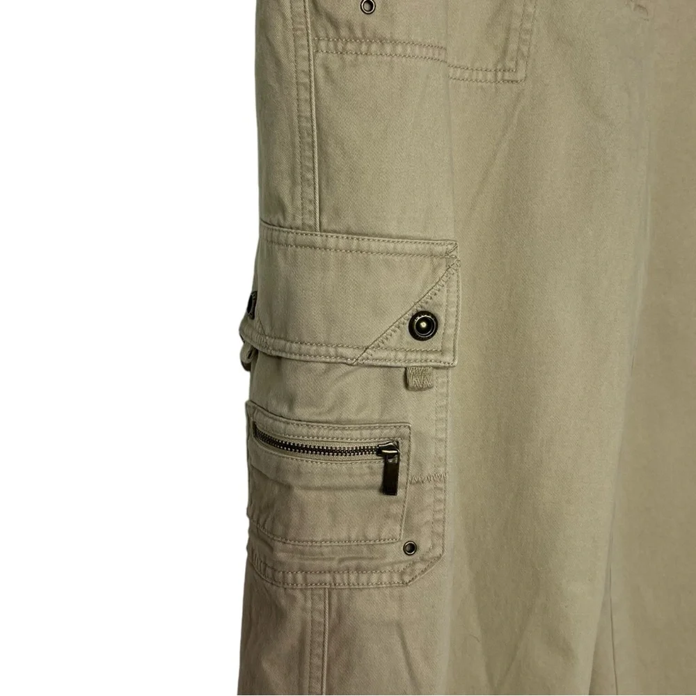 Lauren Ralph Lauren Khaki Baggy Straight Cargo Pants Womens 14 - Picture 2 of 7